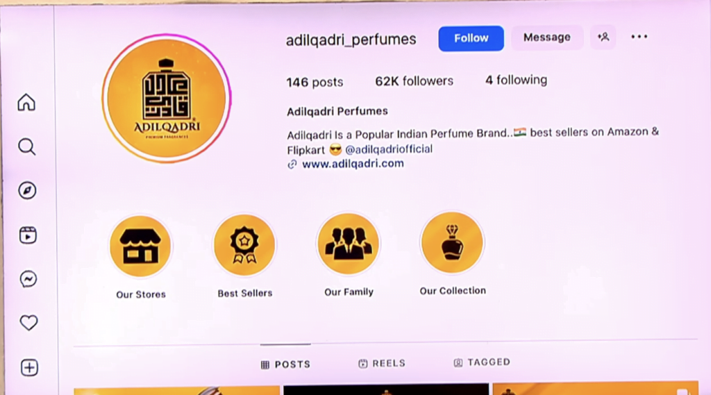 adil qadri perfumes instagram handle